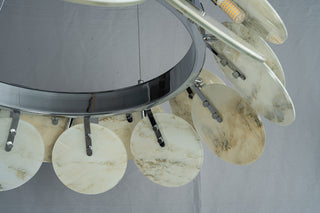 Modern Sculptural Luxury Marble Petal Chandelier
