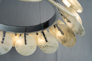Modern Sculptural Luxury Marble Petal Chandelier
