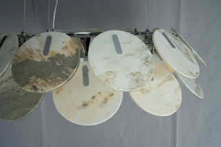 Modern Sculptural Luxury Marble Petal Chandelier