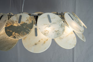 Modern Sculptural Luxury Marble Petal Chandelier