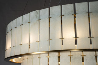 Modern Two-Tier Luxury Marble Round Chandelier
