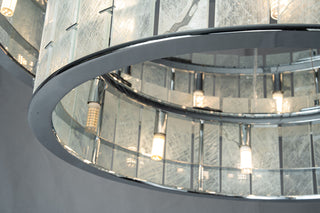 Modern Two-Tier Luxury Marble Round Chandelier