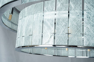 Modern Two-Tier Luxury Marble Round Chandelier