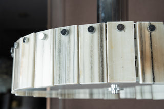 Modern  Luxury Marble LED Drum Chandelier