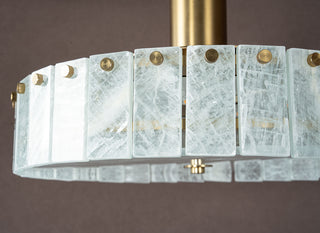Modern  Luxury Marble LED Drum Chandelier