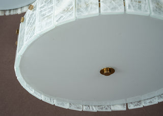 Modern  Luxury Marble LED Drum Chandelier
