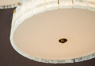Modern  Luxury Marble LED Drum Chandelier