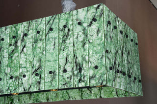 Modern Rectangular Luxury Stone Linear Chandelier