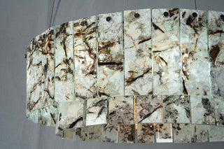 Modern Two-Tier  Luxury Marble Round Chandelier