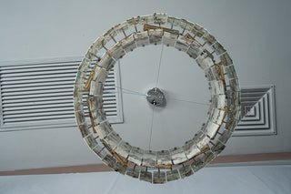 Modern Two-Tier  Luxury Marble Round Chandelier
