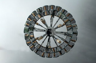 Modern Two-Tier Prada Green Luxury Marble Chandelier