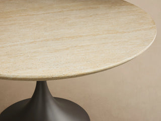 Outdoor Round Dining Table with Launette Base – Modern Weather-Resistant Patio Table