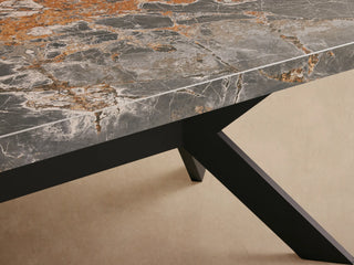 Outdoor Rectangular Dining Table with Apex Base – Modern Patio Table