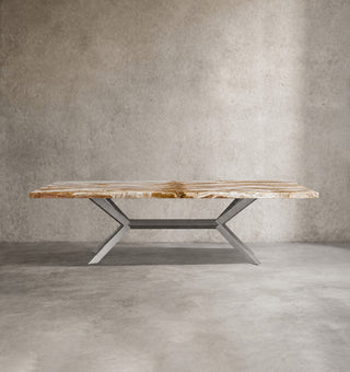 Petra Rectangular Marble Dining Table – 5 Genuine Stone Finishes