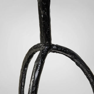 Matte Black Hand Forged Metal Side Table