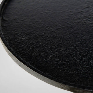 Matte Black Hand Forged Metal Side Table