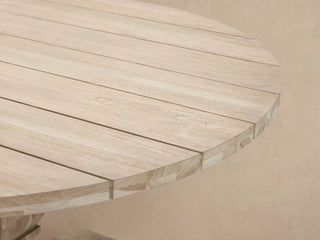 Hamptons Outdoor Round Dining Table – Modern Weather-Resistant Patio Table