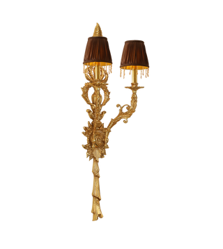 42 Inch Height 2 Lights European Style Brass Wall Sconce
