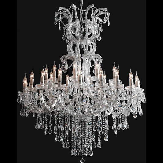 30 Lights Maria Theresa Chandelier 47'' Wide Large Crystal Chandelier for Wedding Hall