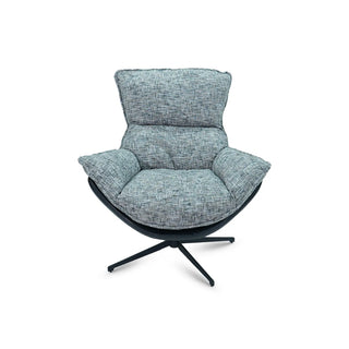 Eris Swivel Accent Chair – Cocoon Lounge Chair, Textured Fabric