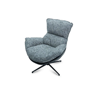 Eris Swivel Accent Chair – Cocoon Lounge Chair, Textured Fabric