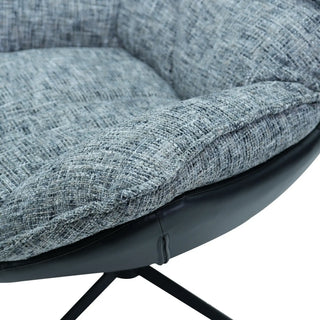 Eris Swivel Accent Chair – Cocoon Lounge Chair, Textured Fabric