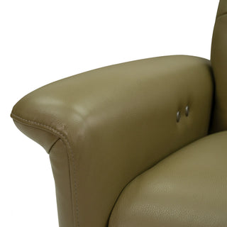 Pan Swivel Leather Accent Chair – Top-Grain Cowhide, Metal Base