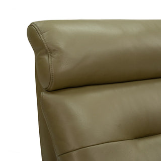 Pan Swivel Leather Accent Chair – Top-Grain Cowhide, Metal Base
