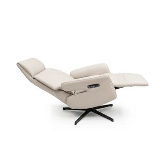 Io Swivel Power Recliner Chair – Matte Top-Grain Leather