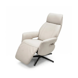 Io Swivel Power Recliner Chair – Matte Top-Grain Leather
