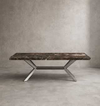 Petra Rectangular Marble Dining Table – 5 Genuine Stone Finishes