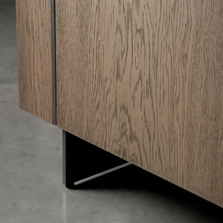 Mihaela Chestnut Wood Sideboard Buffet Cabinet