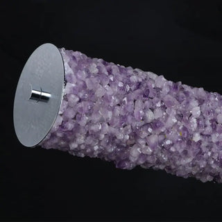 Purple Long Natural Crystal Stone Pendant Light