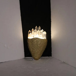 Geode Quartz Crystal Wall Sconce NW08