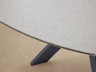 Outdoor Round Dining Table with Apex Base – Modern Weather-Resistant Patio Table