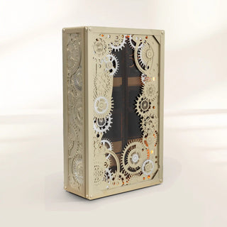 Luxury Baron Safe with Electric Opening System, Gold-Plated Brass & Walnut Root Interior