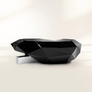 Luxury Geometric Coffee Table with Diamond-Inspired Design & High Gloss Finish