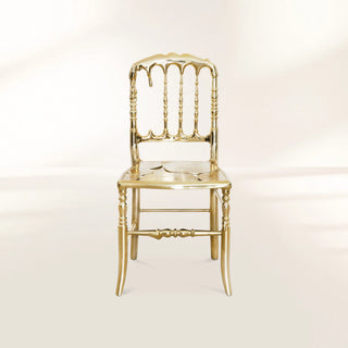Emporium Gold Surrealist Cast Aluminium Sculpture Dining Chair