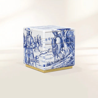 Heritage Azulejo Hand-Painted Ceramic Small Luxury Nightstand