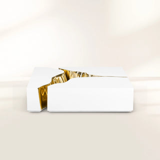 Luxury Coffee Table with Cracked Brass Sculptural Base & Smoked Glass Top