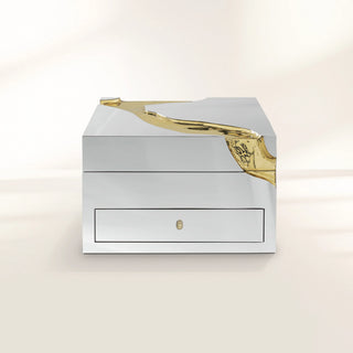 Luxury Lapiaz Watch Box with Polished Stainless Steel & Premium Watch Storage Design