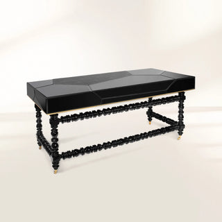Manu Manueline Gloss Black Luxury Writing Desk