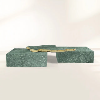 Luxury Black & White Coffee Table with Sculptural Design & High Gloss Finish