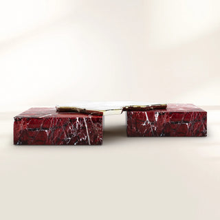 Luxury Black & White Coffee Table with Sculptural Design & High Gloss Finish