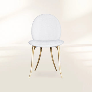 Soleil Curved Brass Modern Luxury Dining Chair