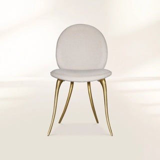 Soleil Curved Brass Modern Luxury Dining Chair
