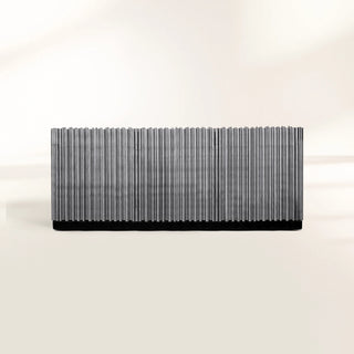 Luxury Brass Sideboard Cabinet with Sculptural Doors & Hidden Storage