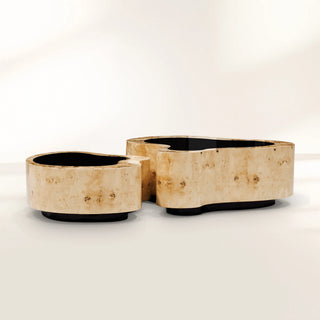 Luxury Hammered Brass Coffee Table with Wave Sculptural Design & Artisan Craftsmanship