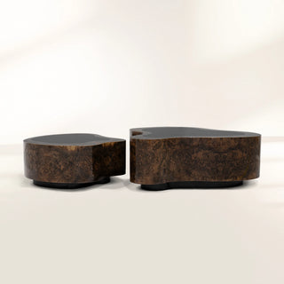 Luxury Hammered Brass Coffee Table with Wave Sculptural Design & Artisan Craftsmanship
