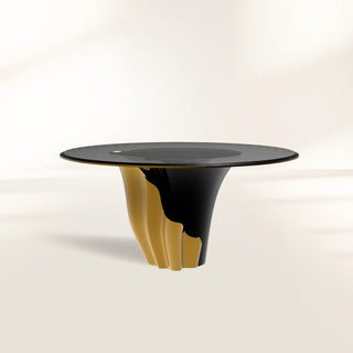 Yasmine Dining Table with Sculptural Contemporary